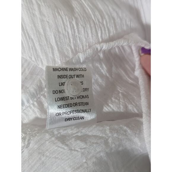 Grand and Green Tunic top XL Rayon/Nylon Bust 43" Len 28.5' Sleeves 3/4 19"Lace - Picture 9 of 13